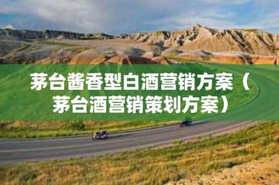 茅台酱香型白酒营销方案